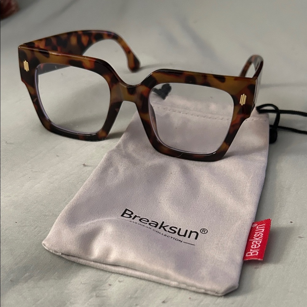 Breaksun Tortoise Shell Square Glasses